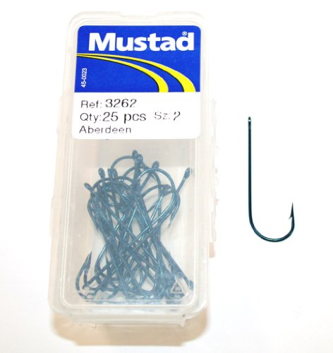 Mustad 3262 NP Bu Ami Aberdeen, Blu, 25 pezzi