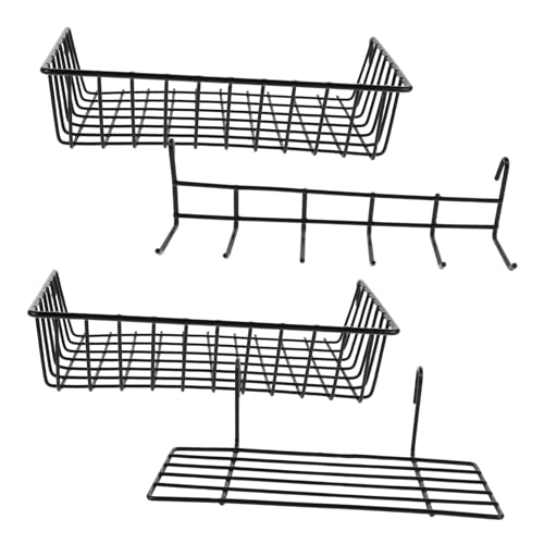 Cabilock Sturdy Wire Baskets Grid Wall Mount Hooks Easy Install Removable Sink Grid Hooks for Home Organizati