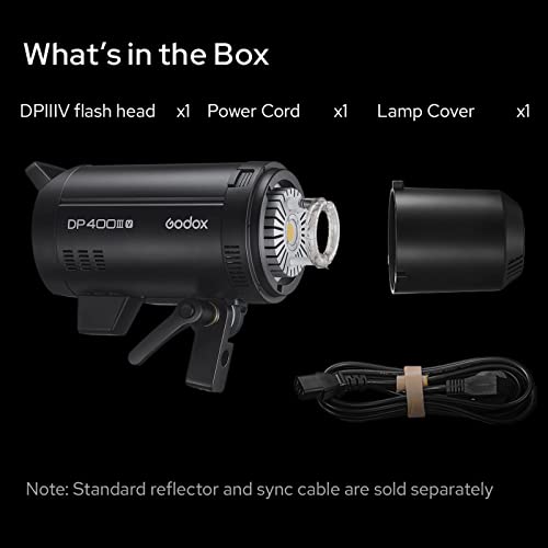 Image of Godox DP400III-V DP400IIIV 400Ws Professional Studio Strobe Flash Light,GN87 0.1-1S Recycle Time,2.4G X System,Bowens Mount with 30W LED Modeling Lamp for Wedding Portrait Fashion Product Photography