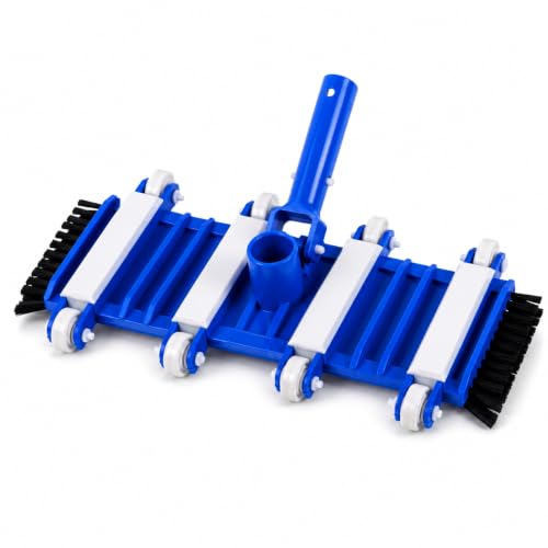 DPOOL Limpiafondos Manual Flexible para Piscina, con 8 Ruedas y Cepillos Laterales