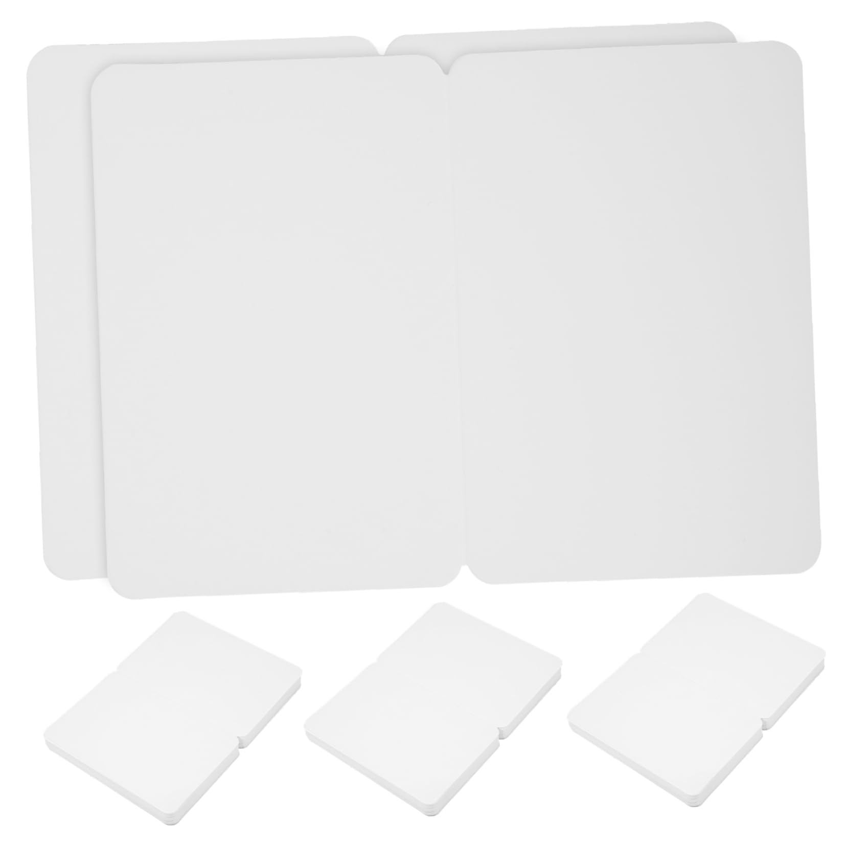 Tarjeta de Agradecimiento Plegable en Blanco 100 Unidades de Papel Blanco | Escribible, Diseño Ligero, Motivo Vegetal Fresco, para Compañeros y Seres Queridos