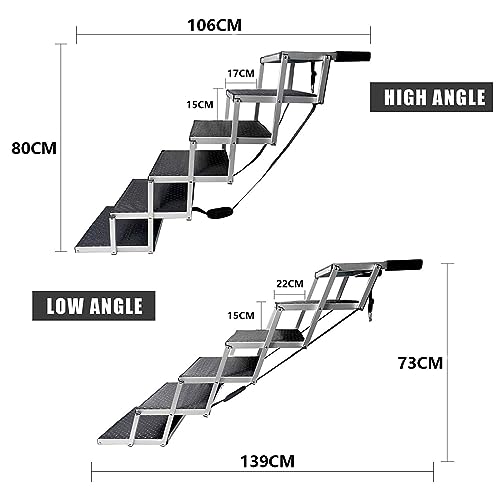 Rampe réglable pour animaux en alliage d'aluminium premium - 6