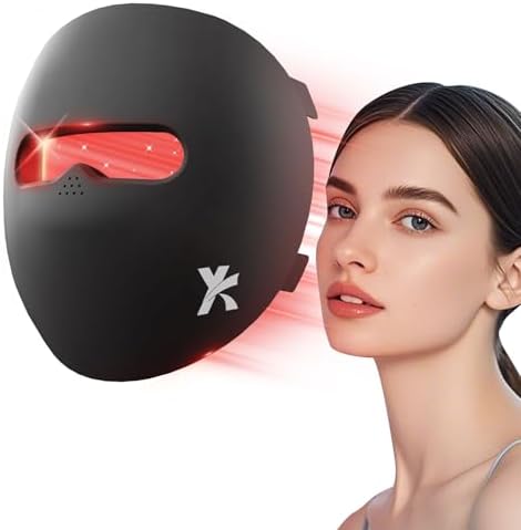 Red Light Therapy Mask for Face, LED Face Mask, Infrared & Red Light Therapy for Face, Portable Redlight Facial Device
