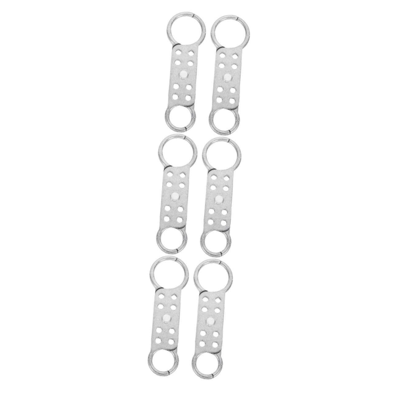 ULTECHNOVO 6piezas Hasp De Aluminio De Doble Extremo Para Seguridad Industrial y Equipos Eléctricos Cerradura De Seguridad Hasp De Bloqueo Protección Extra Emergencias