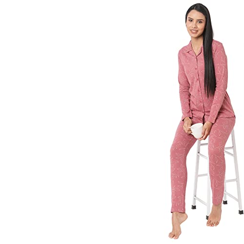 Image of Sweet Dreams Women's Cotton Printed Night Suit Set