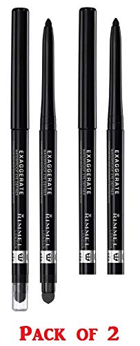 Rimmel Exaggerate Eye Definer Waterproof, 263 Starlit Black- Pack Of 2 #TOP1