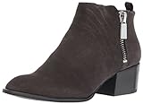western stiefeletten blau Doppelreißverschluss Kenneth Cole New York Addy Westernstiefel für Damen, Doppelreißverschluss, niedriger Absatz, Wildleder, Knöchel, Asphalt, 7,5 M US