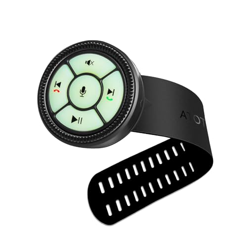 ATOTOZONE AC-44F8 Watchband Style Wireless Remote Control with Luminous Buttons, Key Mapping, for Both ATOTOZONE Car Stereos and Other Brands, Substitute for Steering Wheel Controls