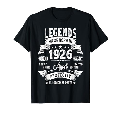 Vintage 1926 Limited Edition 99 Year Old Gifts 99th Birthday T-Shirt
