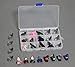 GOGHOST 15pcs Finger Pick Metal Thumb Pick Set Guitar Picks with 15 Grid Case Storage Box