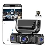 360° Car DVR WiFi 4Channels Dash Cam Video Recorder, 1080p FHD Car Camera, Dash Cam Rear, Parking and Monitori Front 24-Hour
