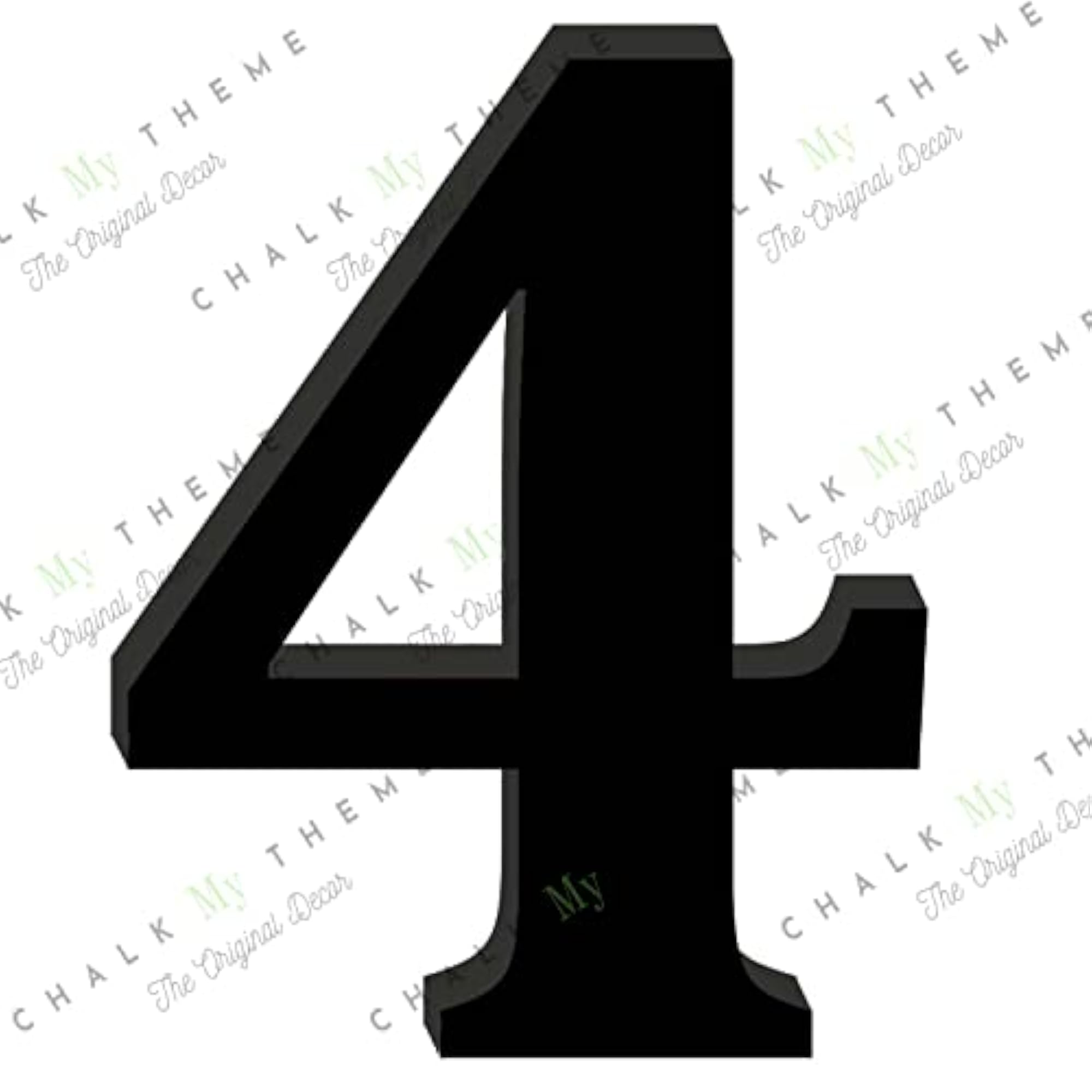 Wooden Number 4 for Wall Decoration