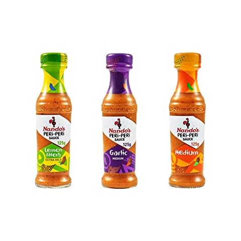 Nando's Peri-Peri Sauce Selection Medium, Lemon & Herb, Garlic 125g Each Cover