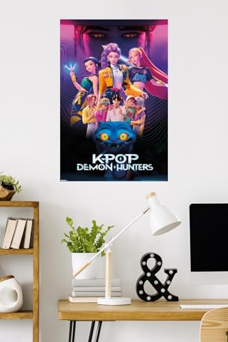 Image of Netflix KPop Demon Hunters (2025) - Group Wall Poster, 34L inch x 22.4W inch, Premium Unframed Version