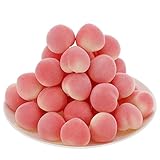 Gresorth 30pcs Artificial Lifelike Simulation Small Peaches Set Decoration Fake Fruit Home House Kitchen Decor - 3.5 cm