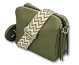 ADEL - Bolso bandolera para mujer, caqui