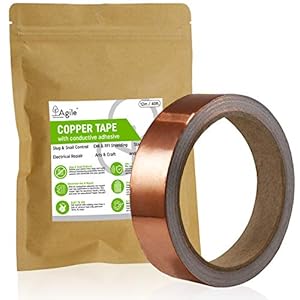 Agile Home and Garden Koperen tape – Slakkenwerend (12 m/40 ft), Koperen slaktape 23 mm breed, Koperfolie Tape Slak- en slakafstotend, Slakafstotend Huisdiervriendelijk, Slakkenbarrière
