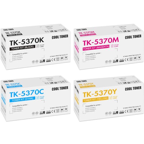 Lot toner TK5370 compatible Kyocera PA3500cx 4 couleurs noir couleur