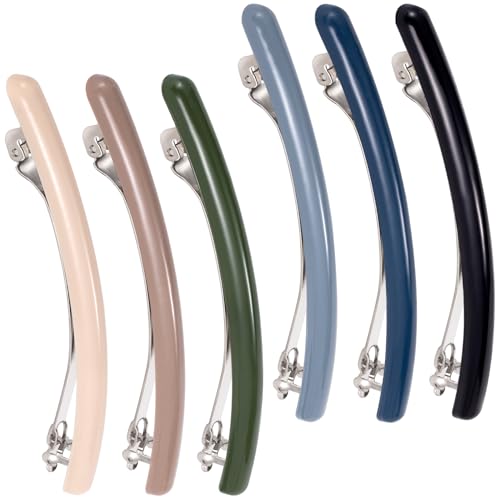 Pinzas para el cabello Joez Wonderful para mujer, clips planos franceses antideslizantes, ganchos para peinar cabello fino - 6 piezas miniatura 1