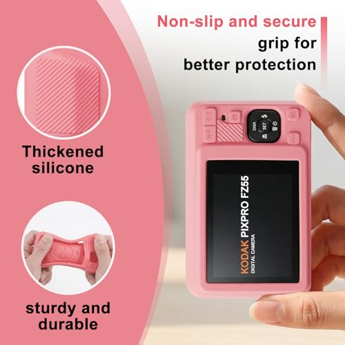 Funda de silicona para Kodak PIXPRO FZ55 color rojo miniatura 3