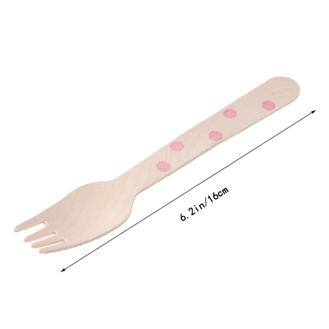 Didiseaon 12pcs Disposable Wood Forks Random Fork Pattern for Birthday Parties Weddings and Gatherings Food-safe Design for Desserts and Fruits