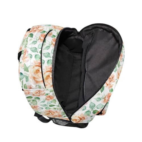 Sac à dos aquarelle roses grande capacité taille S pour étudiante - 6