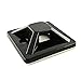 HS Cable Tie Mounts Self Adhesive with Screw Hole Zip Wire Tie Mounting Base Holder (100 Pack) Squares 1x1 Inch,Black