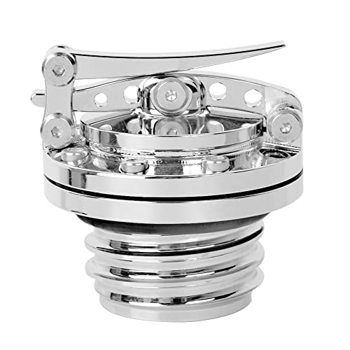 Baohatsu ハーレー用 ガソリンタンクキャップ CNCアルミ製 ねじ込み式交換パーツ 97-17年 スポーツスターXL 1200 883 X48モデル対応 燃料タンクカバー シルバー