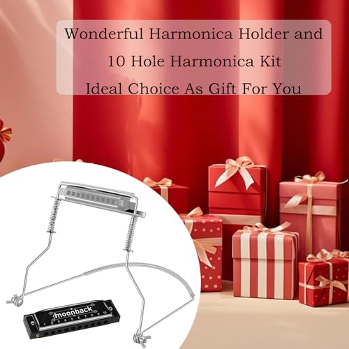Harmonica Holder Set – 10 Hole Diatonic Blues Harmonica in C Key, Adjustable Holder for Beginners to Professionals - Les Beatles, Paul McCartney, John Lennon, RIngo Starr, George Harrison Harmonica Holder Set - 10 Hole Diatonic Blues Harmonica in C Key, Adjustable Holder for Beginners to Professionals – Image 8
