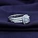 Bridal Set Rings For Women, 1.00 Carat (ctw) Lab Grown Diamond Halo Wedding Engagement Ring Set In 14K White Gold Over Sterling Silver Jewelry Gifts For Her-6.5