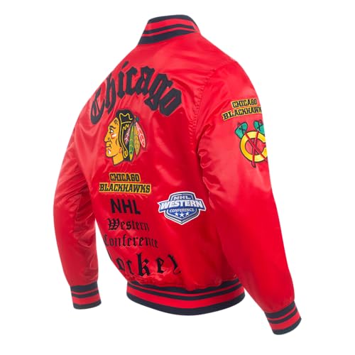 Image of Pro Standard Mens NHL Old English Satin Jacket