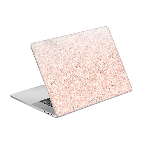 Skin MacBook Pro 16 A2141 autocollant marbre rose et paillettes or