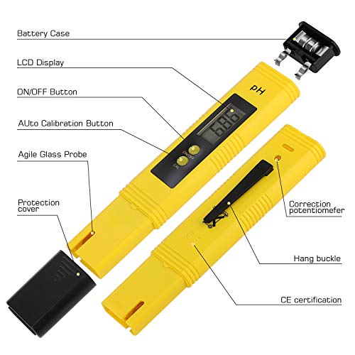 Ruolan ILEE Ph Meter For Water Hydroponics Digital Ph Tester Pen 0.01 High Accuracy Pocket Size thumb #1