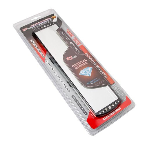 YCL Universal 300mm Interior Clip-on Wide Angle View Flat Rearview Mirror - Diamond Style