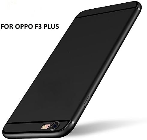 Thinkzy Soft Back Case Cover for Oppo F3 Plus (Black)