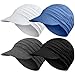 JenPen 4 Pcs Soft Chemo Cancer Hats for Women Breathable Bamboo Baseball Cap Slouch Viscose Hat for Hair Loss Cancer Headwear(Classic,Black,Blue,Dark Gray,White)