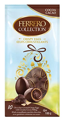 Ferrero Eggs, Cacao Milk Chocolate Eggs, Creamy Cacao Filling, 10 Individually Wrapped Chocolates, 100 gram