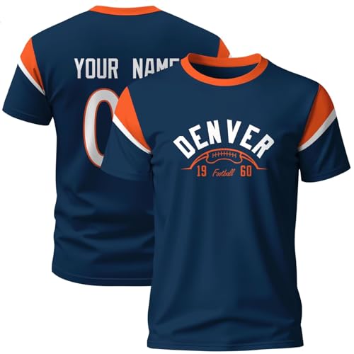 Image of ANTKING T-Shirt Custom Name Number Crewneck Short Sleeve for Men Youth Gifts