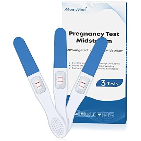 MOMMED Pregnancy Test Kit, 3 X Individually Wrapped HCG Test, Pregnancy Sticks, Results in Fastest 1 Minute, 3 Packs Cover