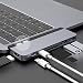 HyperDrive USB C Hub, Best Mac Type-C Dual Hub Adapter for MacBook Pro 2019 2018-2016 13" 15" 16" & MacBook Air, 7in2: USB-C 100W PD, USBC 40Gbps Data, 4K HDMI, microSD/SD Card Reader, 2xUSB 3.1 SANHO