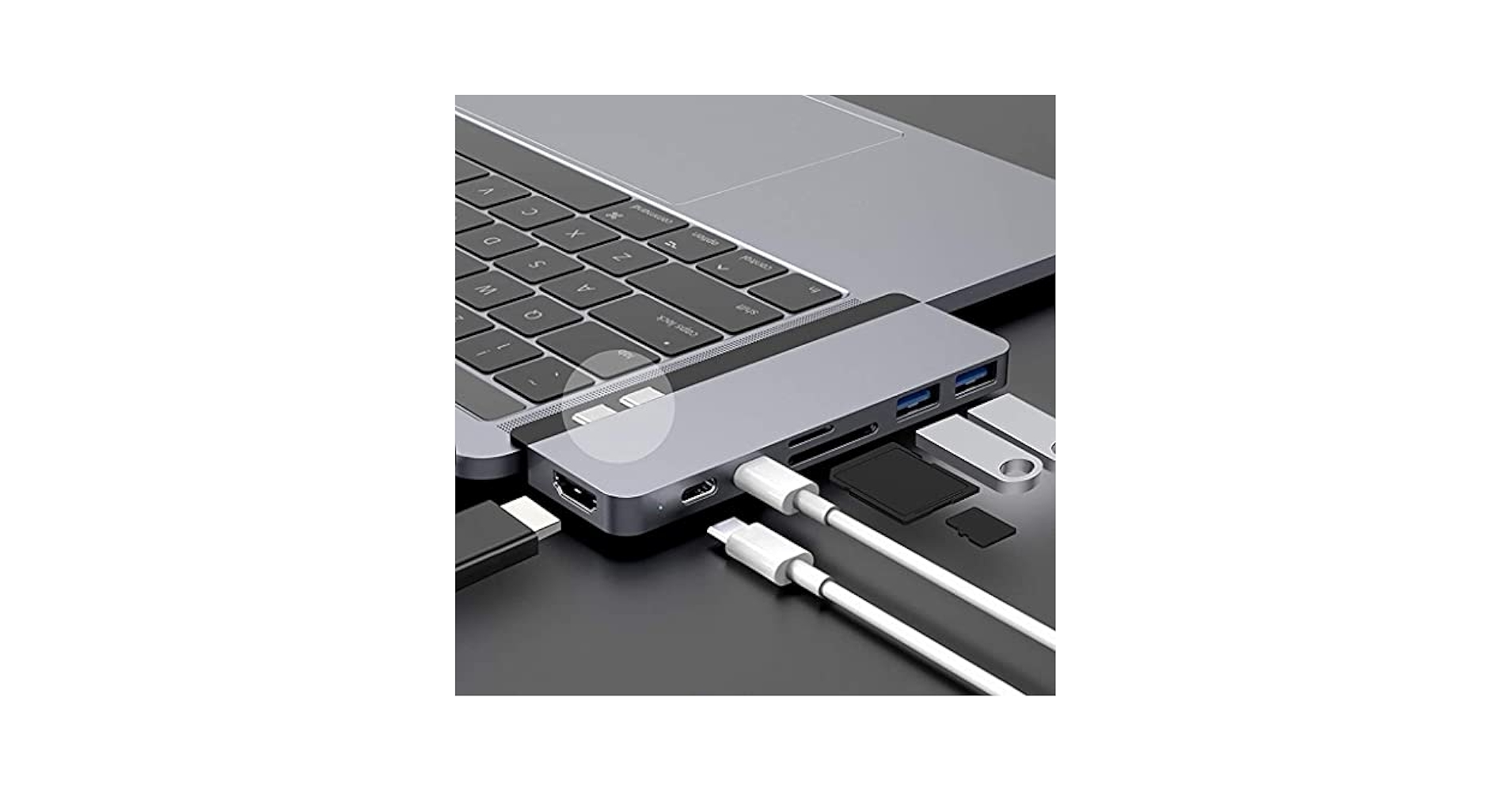 Amazon.com: HyperDrive Duo 7-in-2 MacBook USB C Hub — for
