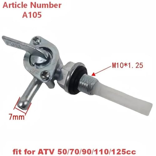 Llave cierre tanque combustible compatible con interruptor llave gasolina ATV 70cc 125cc 2