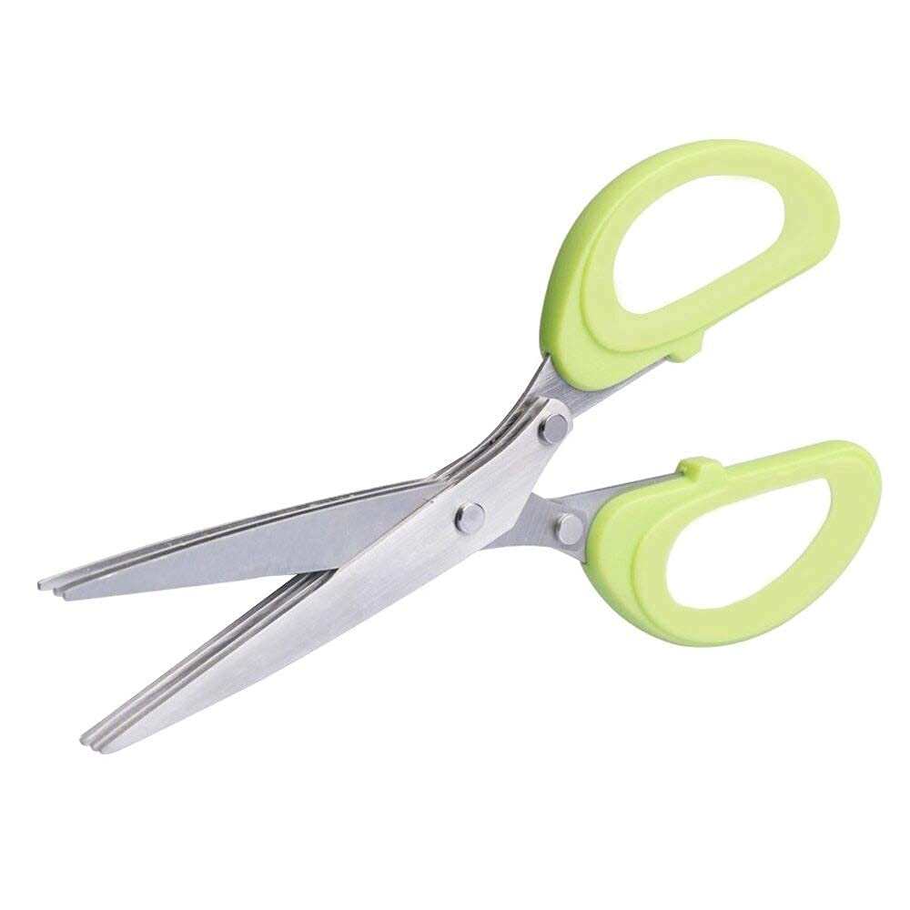Tijeras de cocina, tijeras de cocina, cebolla verde multicapa, cuchillo para cortar cebolla de acero inoxidable, hierba