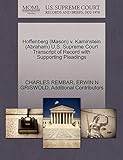 kaminsteine maße  Hoffenberg (Mason) V. Kaminstein (Abraham) U.S. Supreme Court Transcript of Record with Supporting Pleadings