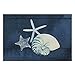 Juego de 4 manteles individuales de lino con diseño de concha de mar, color azul marino y nautilus Starfish antideslizantes para comedor, cocina, restaurante, mesa, granja, boda, interior