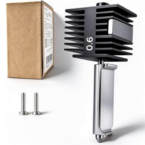 Hardened Steel Hotend Kit for Official Bambu Lab A1/A1 mini with 0.6mm Harden Steel Nozzle,Heating Block Replacement All