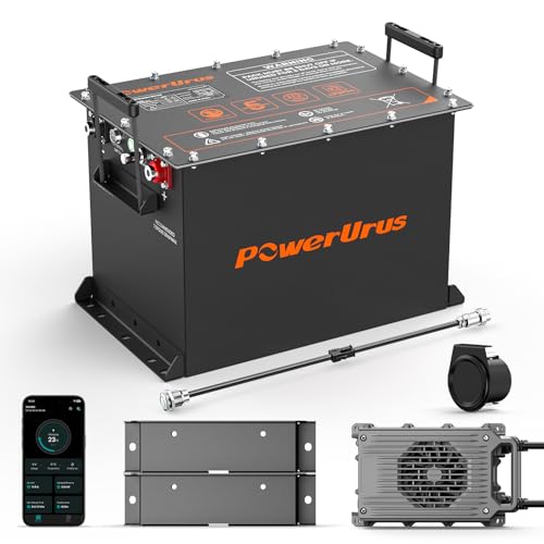 PowerUrus 48V 100Ah Lithium Golf Cart Battery, 48V 100Ah LiFePO4