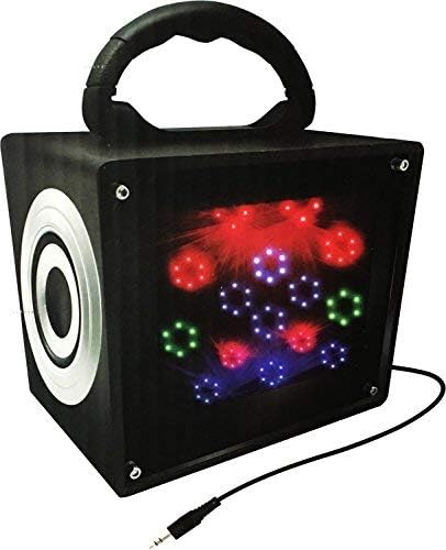 LED Stereo Box - Color Changing Speaker - Flashing LED Lights - 3.5mm Aux Cable Only