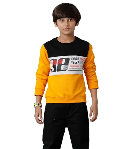 Image of KYDA KIDS 100% Cotton Unisex Boys and Girls Hoodies | Hooded Neck Chest Printed Full Sleeve Sweatshirts for Unisex
