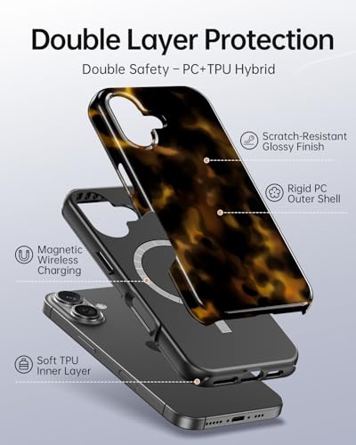 Coque iPhone 17 léopard fine anti-choc compatible chargeur MagSafe
